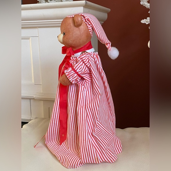 Christmas Around The world Teddy Bear Tree Topper with Ceramic Head EXCELLENT - Picture 3 of 9